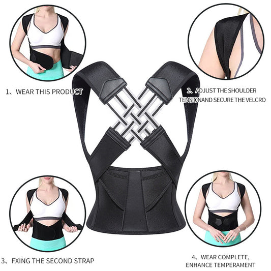 Adjustable Posture Corrector for Your Back Support 🧍‍♂️🦴